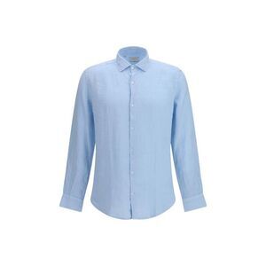 Brooksfield Blue Linen Men's Shirt
